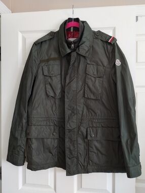 Moncler Dark Olive Military-Style Field Jacket